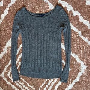 American Eagle Outfitters Charcoal Cable Knit Sweater